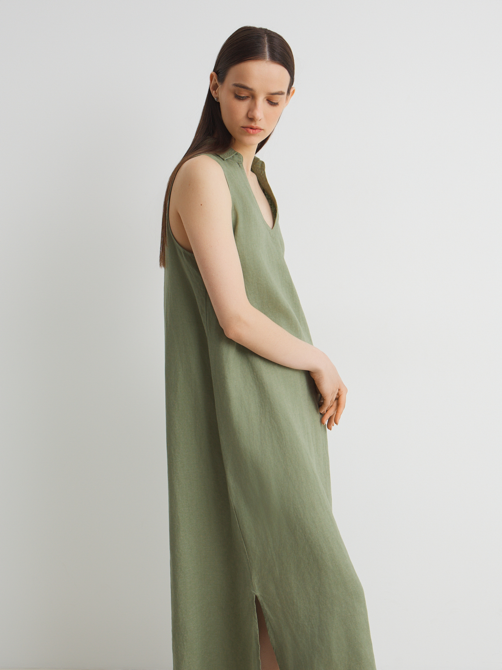 Женское платье MAISON DAVID 3210832, серовато-зеленый