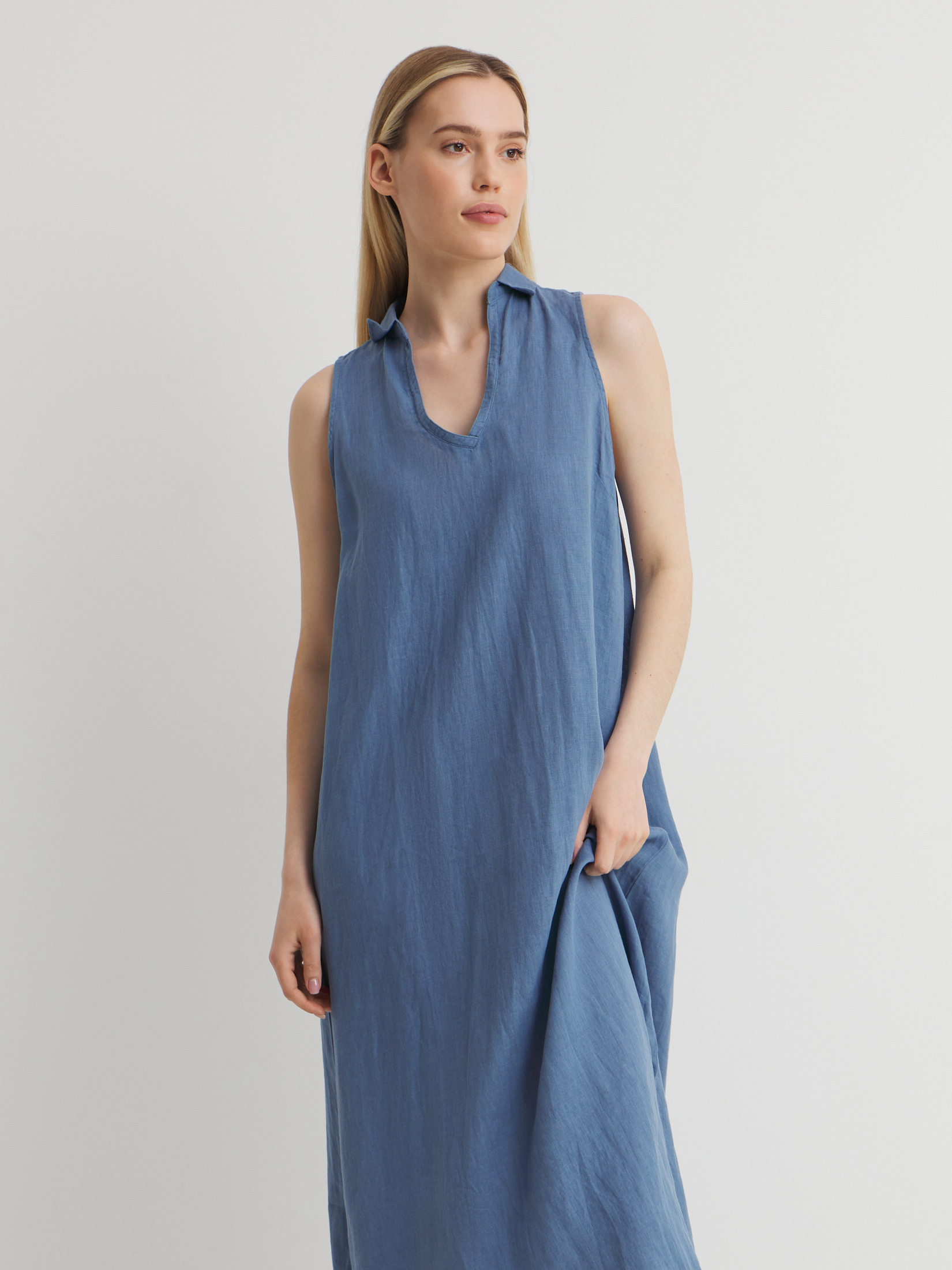 Женское платье MAISON DAVID 3210917, приглушенно-синий