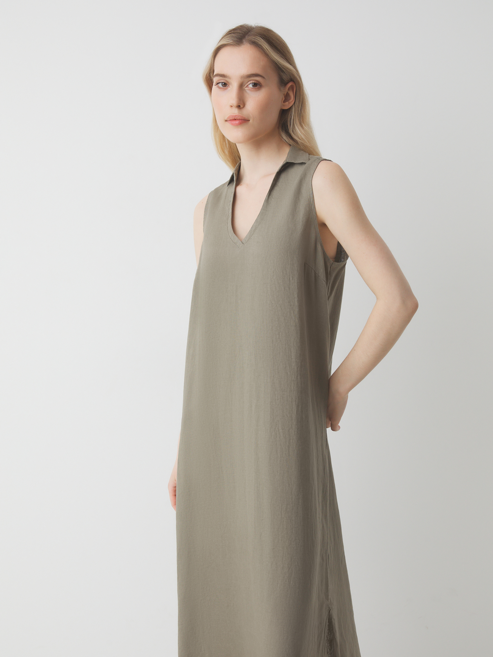 Женское платье MAISON DAVID 3210938, серо-зеленый