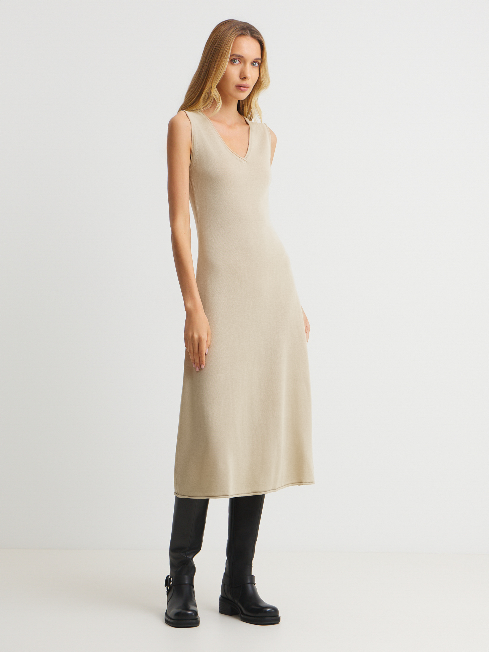 Женское платье MAISON DAVID 4496127, серо-бежевый