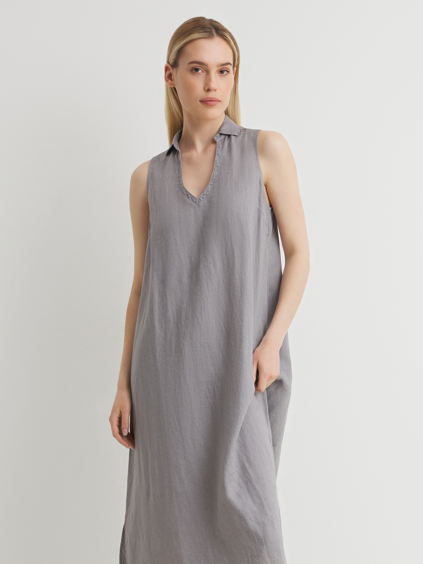 Женское платье MAISON DAVID 3033177, нейтральный серый