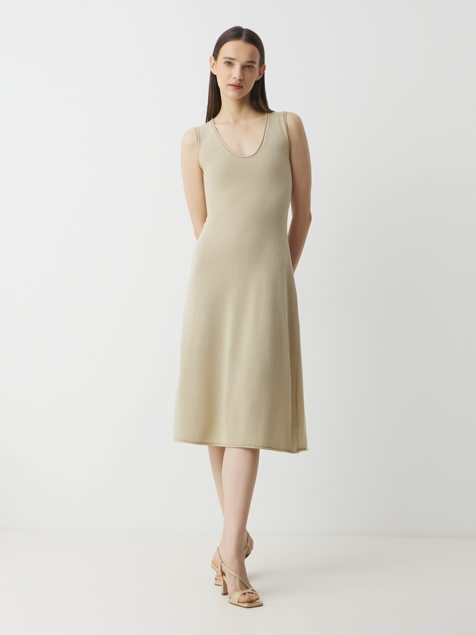 Женское платье MAISON DAVID 4496133, серо-бежевый