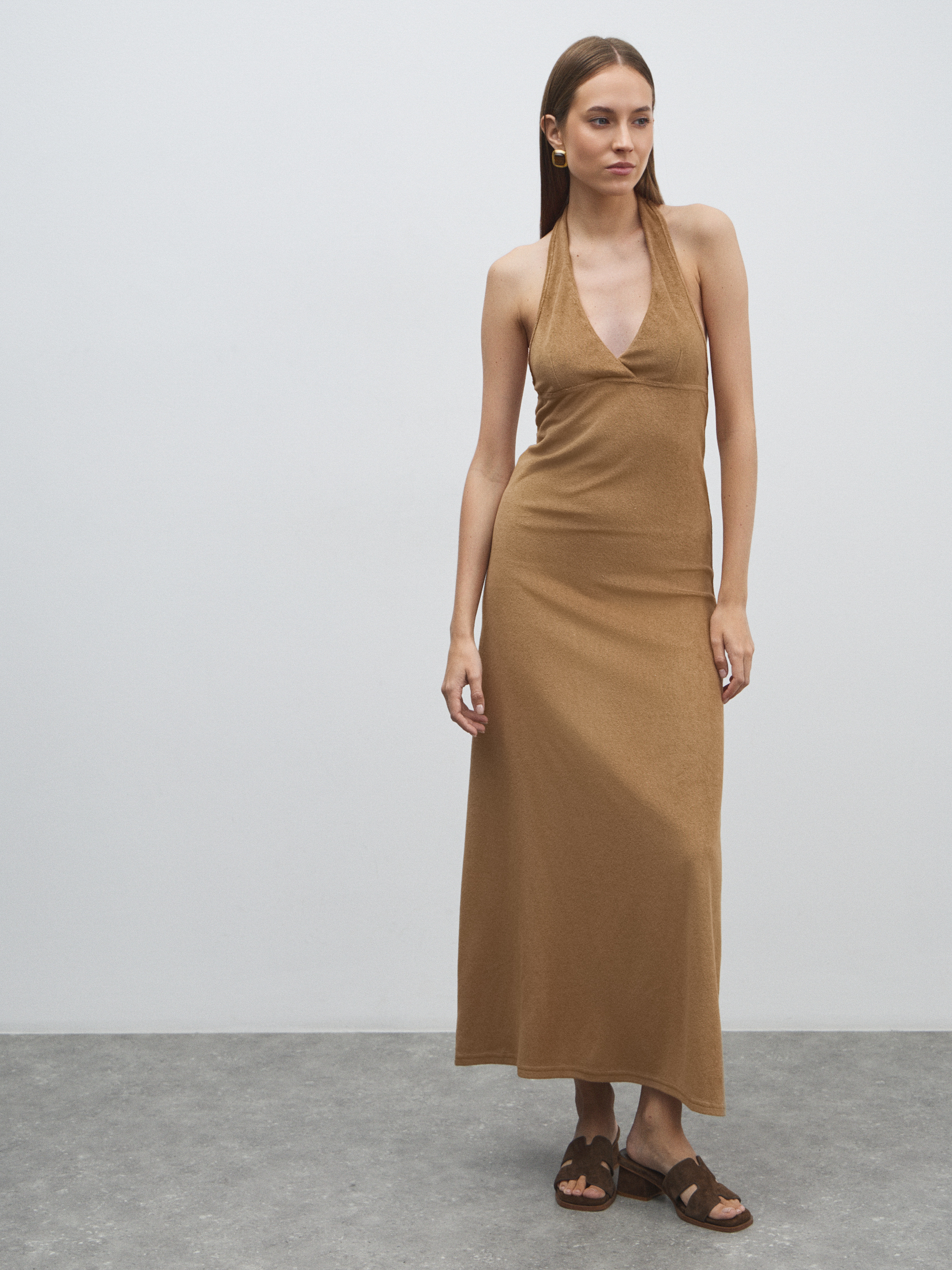 Женское платье MAISON DAVID 4502702, бежево-коричневый