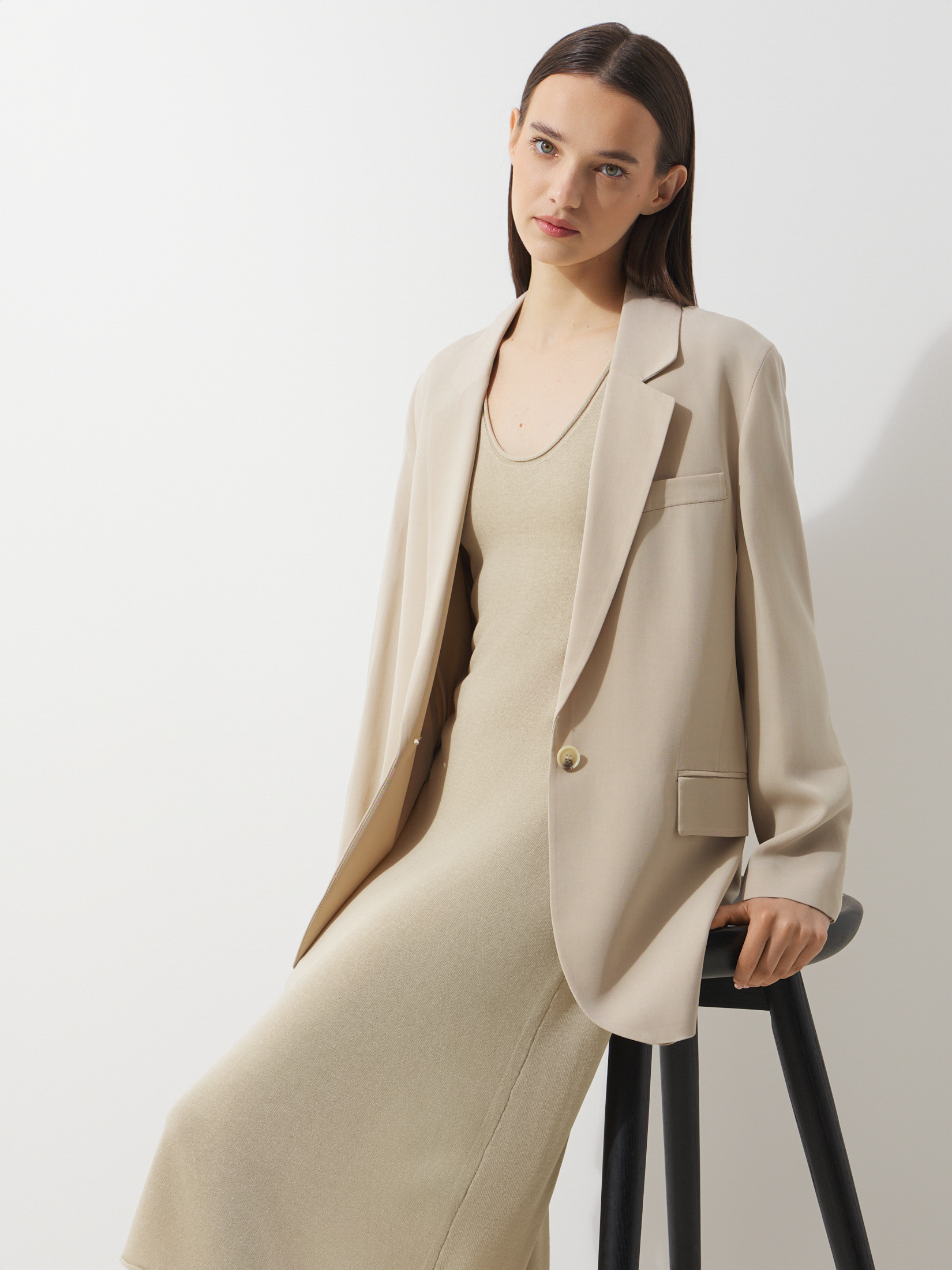 Женское платье MAISON DAVID 4496133, серо-бежевый