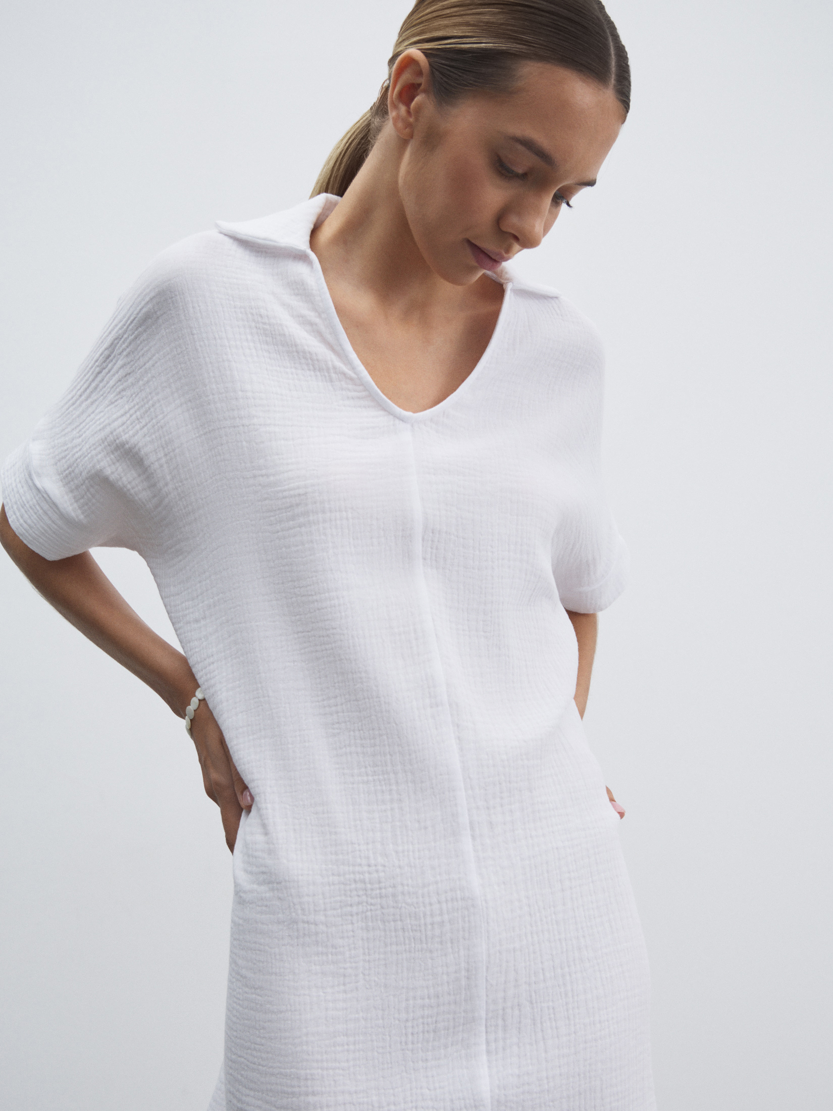 Женское платье из муслина MAISON DAVID 4835823, белый