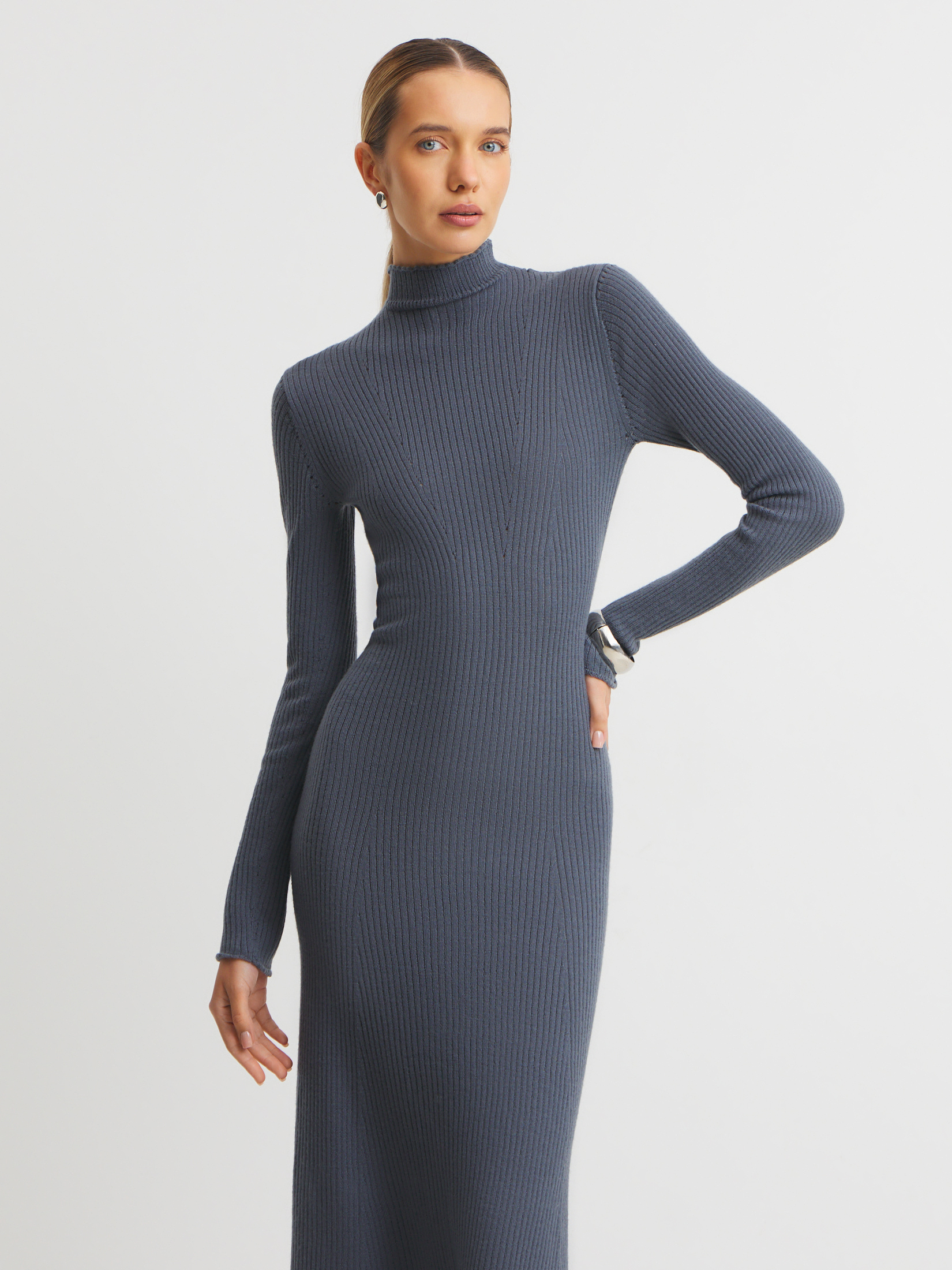 Женское платье MAISON DAVID 4536293, сине-серый