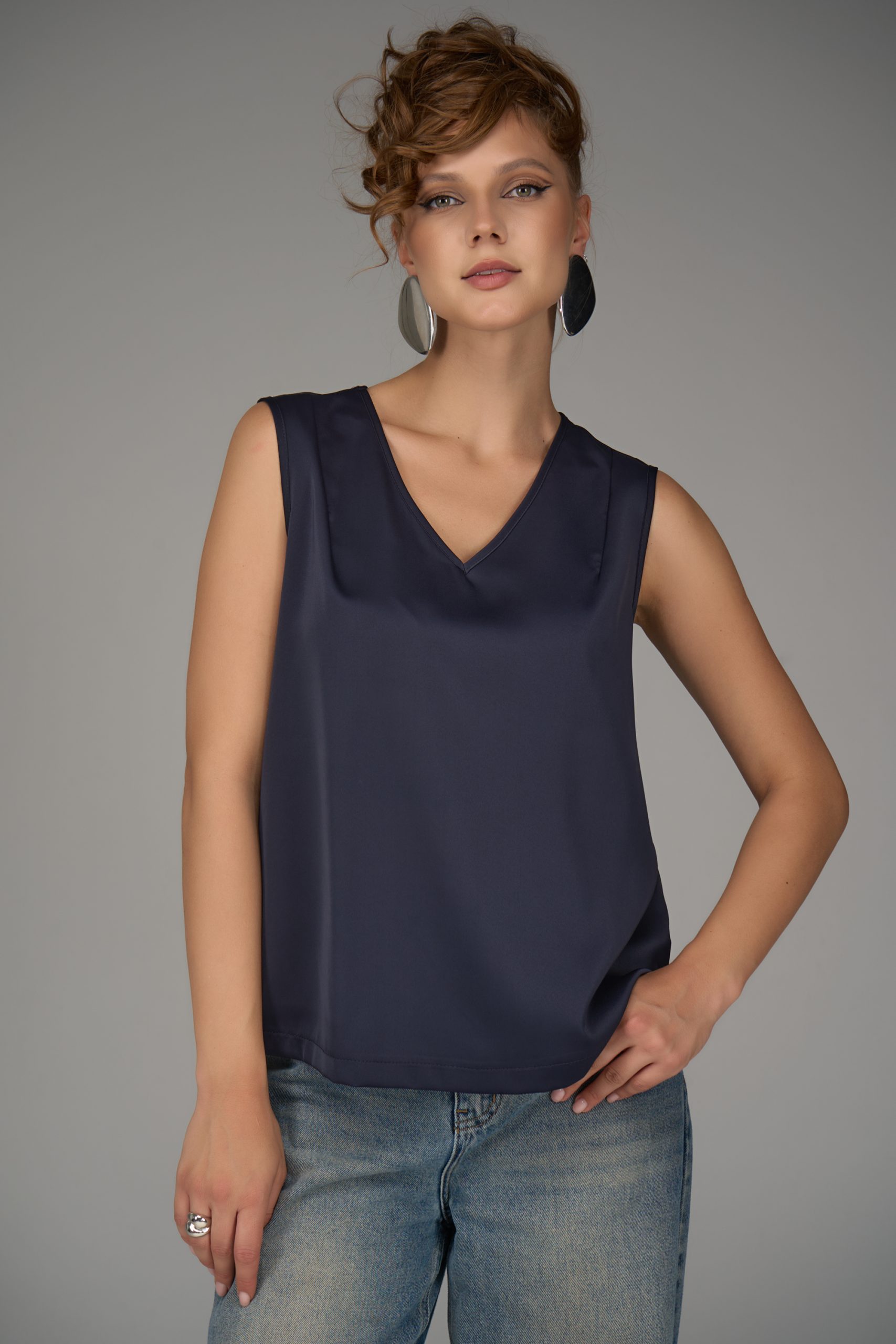 Топ Базовый – шёлк (черника)