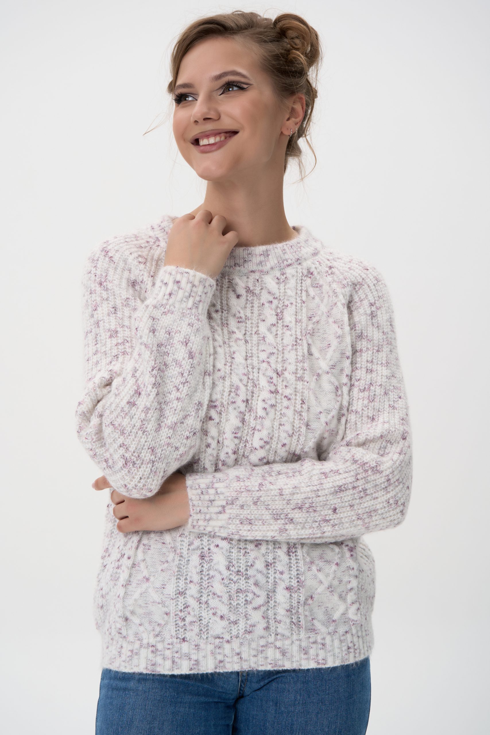 Свитер Кэт (бордовый/рябь)