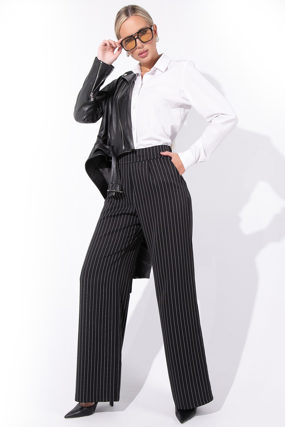 Брюки Чикаго (полоска/чёрный)