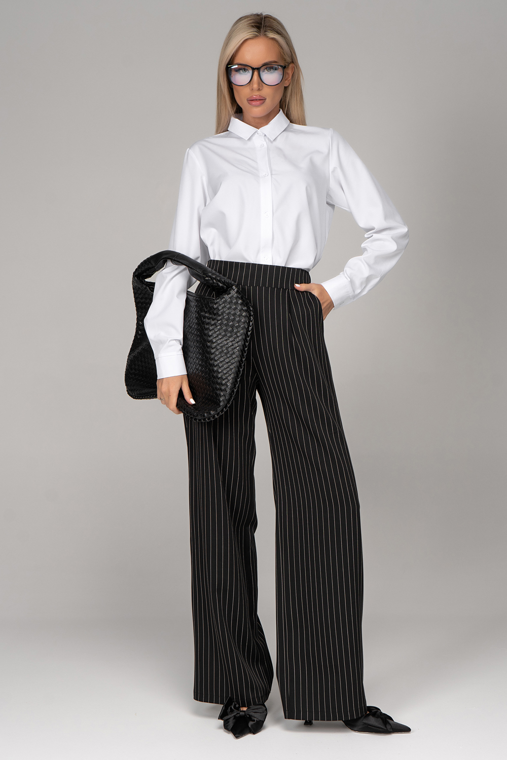 Брюки Чикаго (полоска/чёрный)
