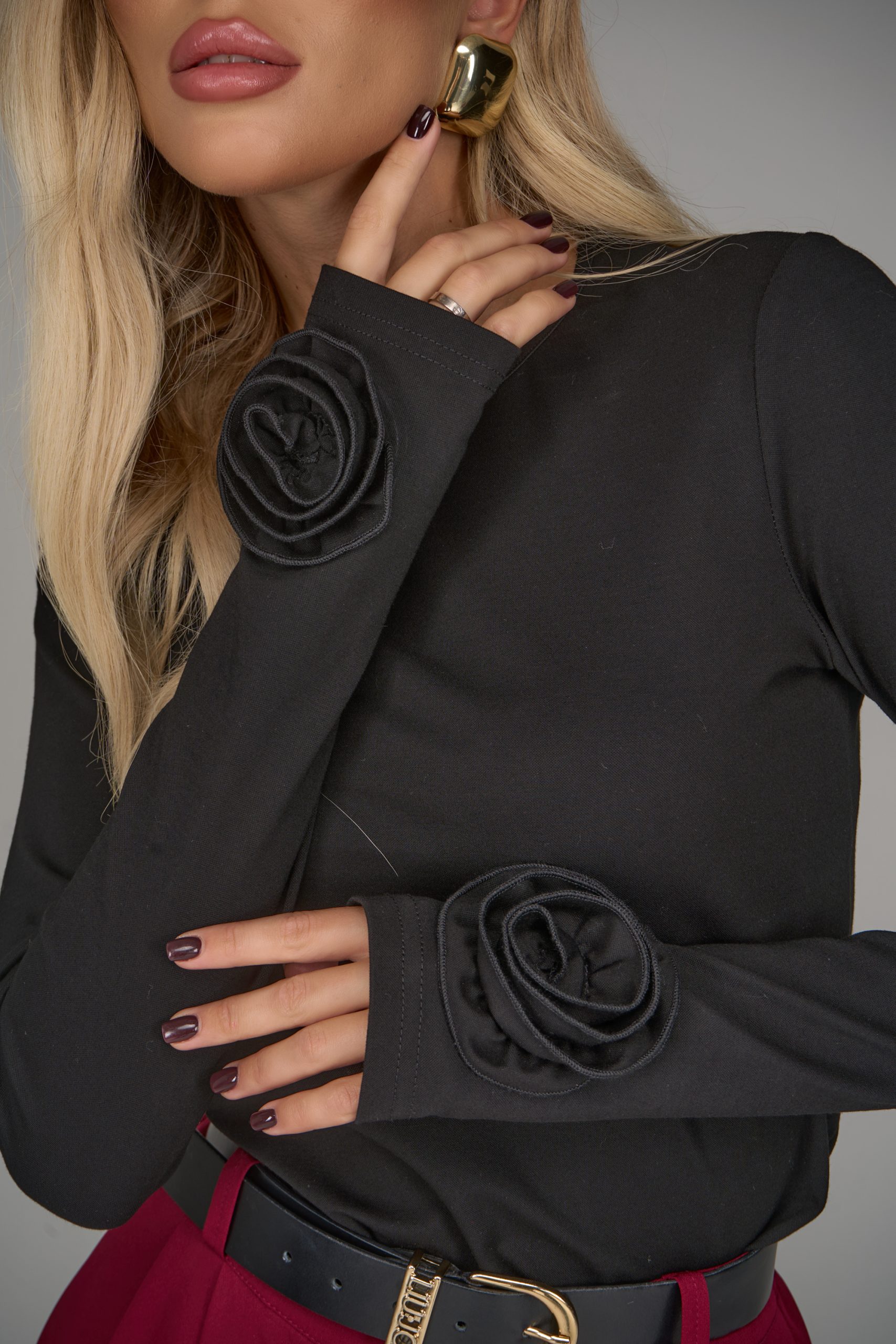 Лонгслив Эми (чёрный)