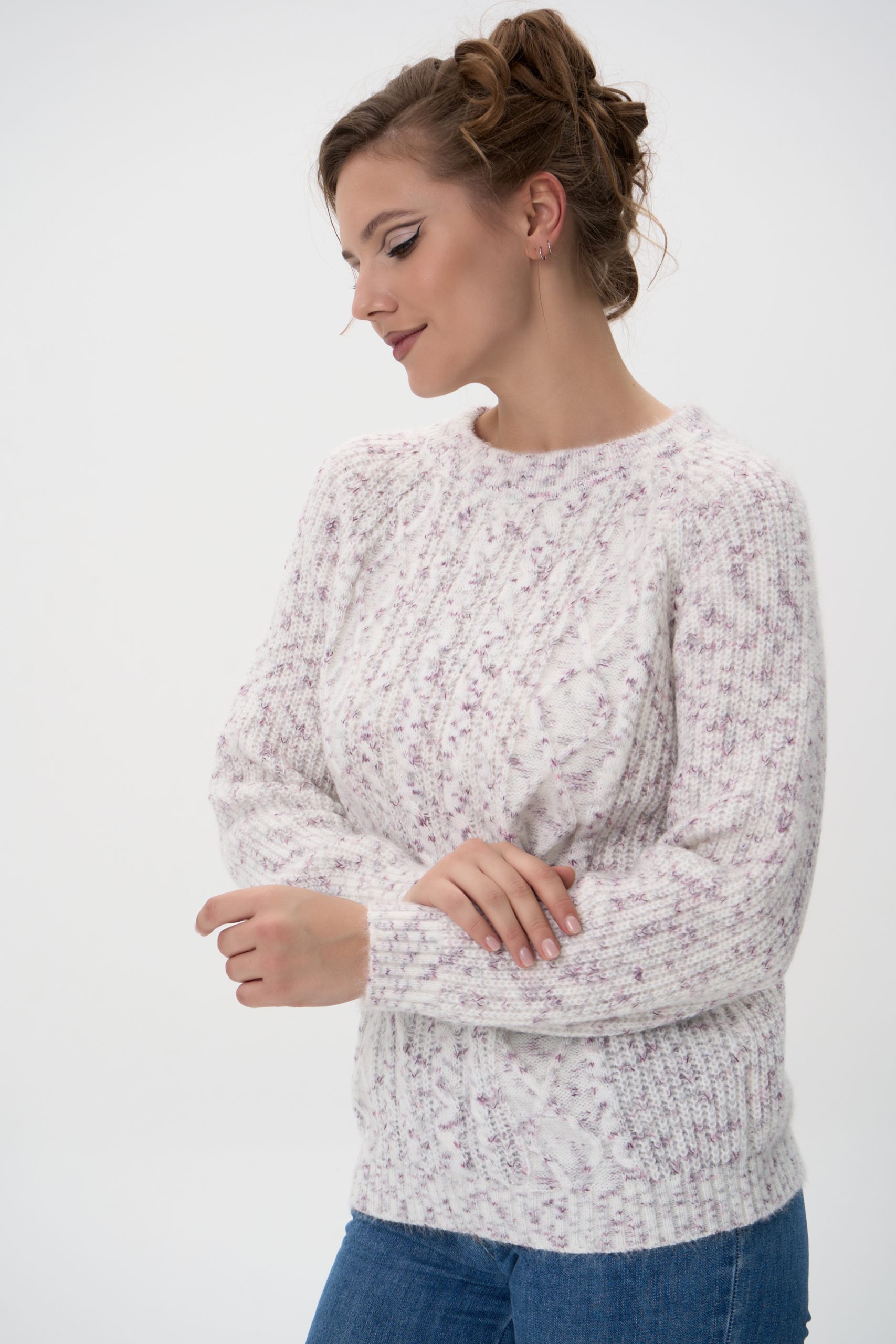 Свитер Кэт (бордовый/рябь)