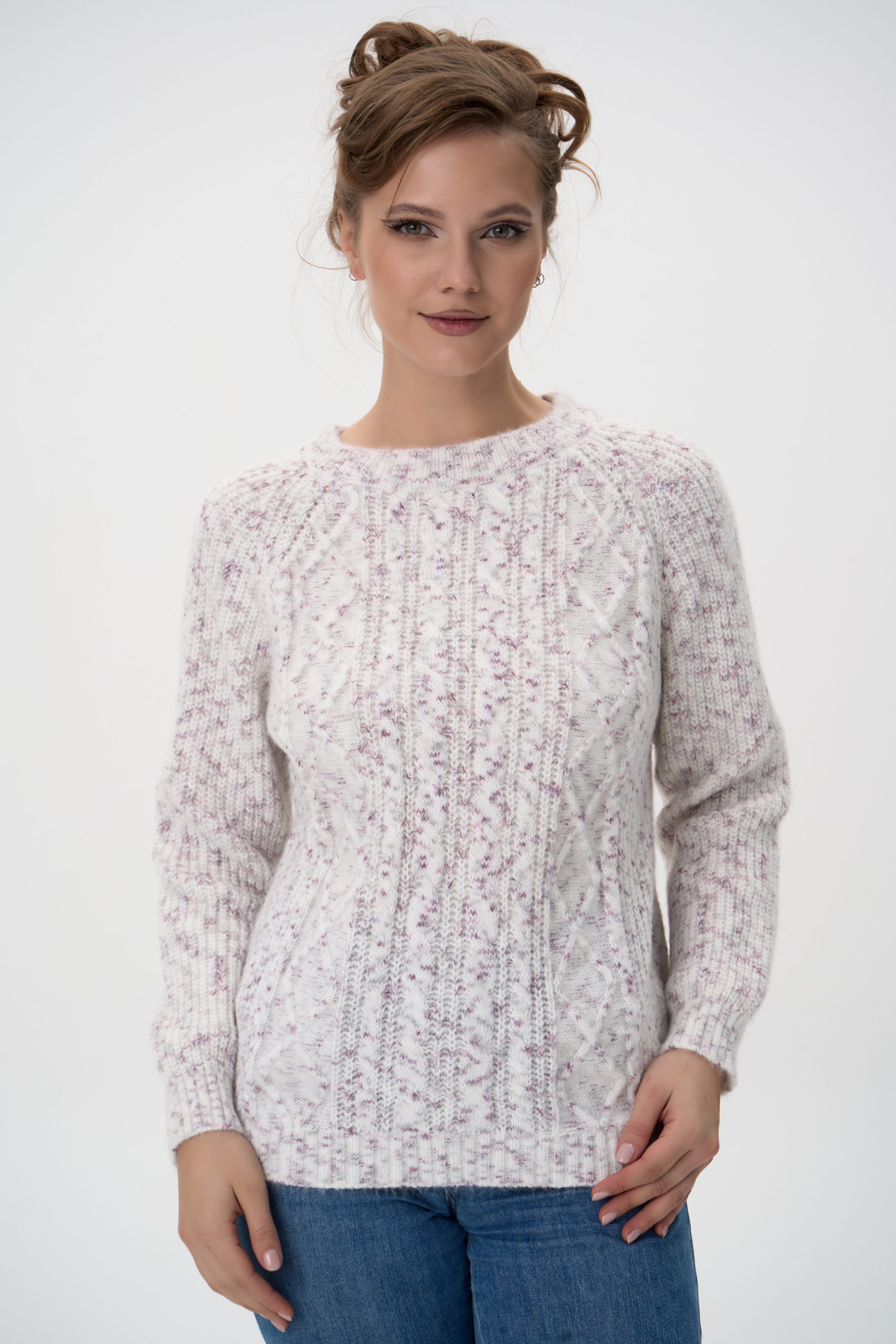 Свитер Кэт (бордовый/рябь)