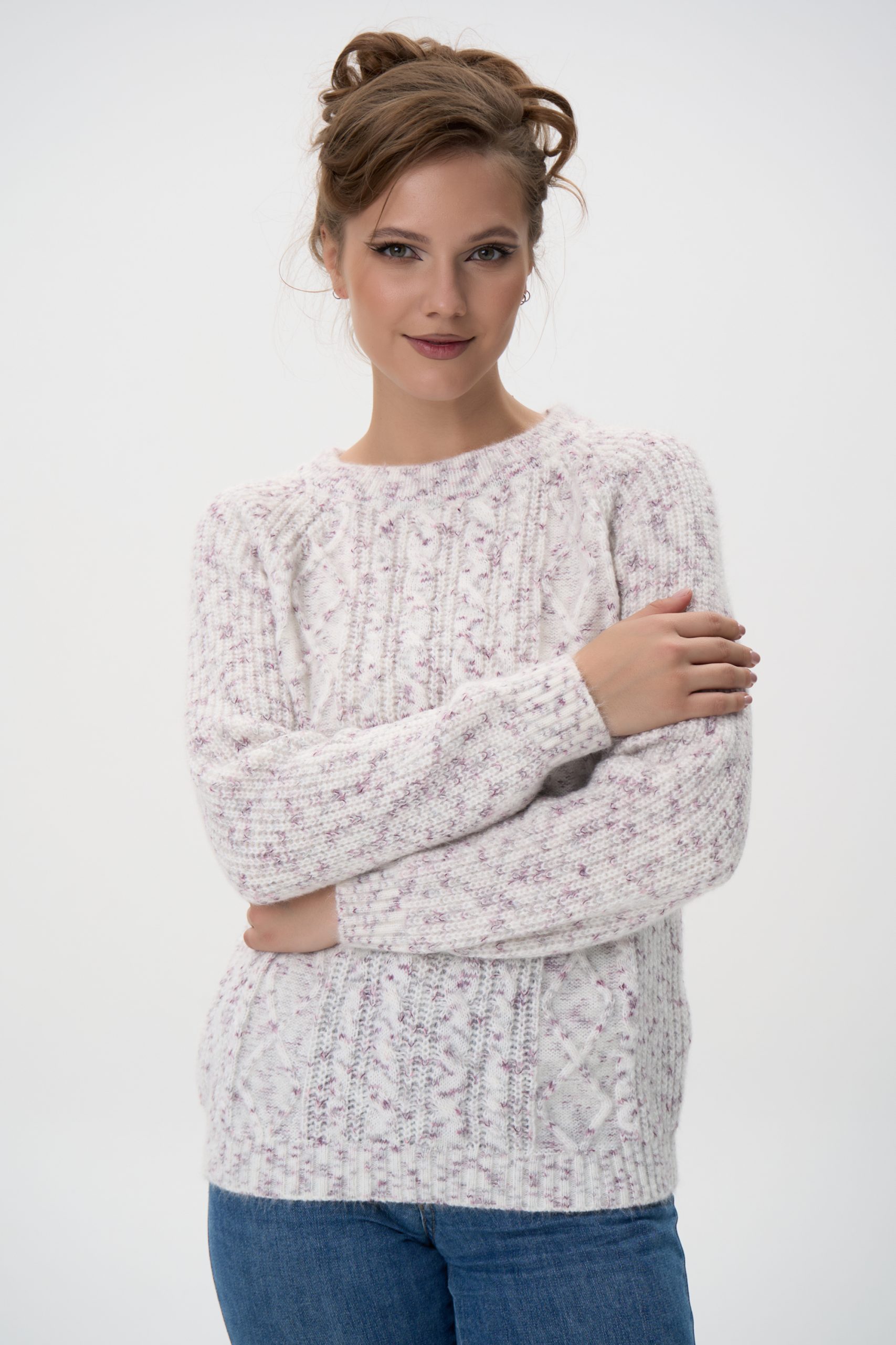 Свитер Кэт (бордовый/рябь)