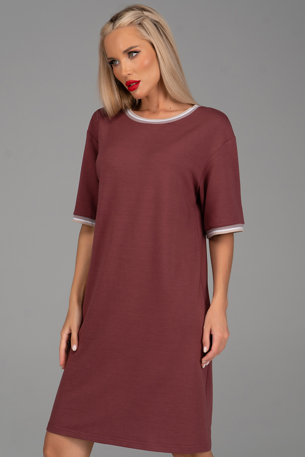 Платье Брэнда (тёмно-бордовый)