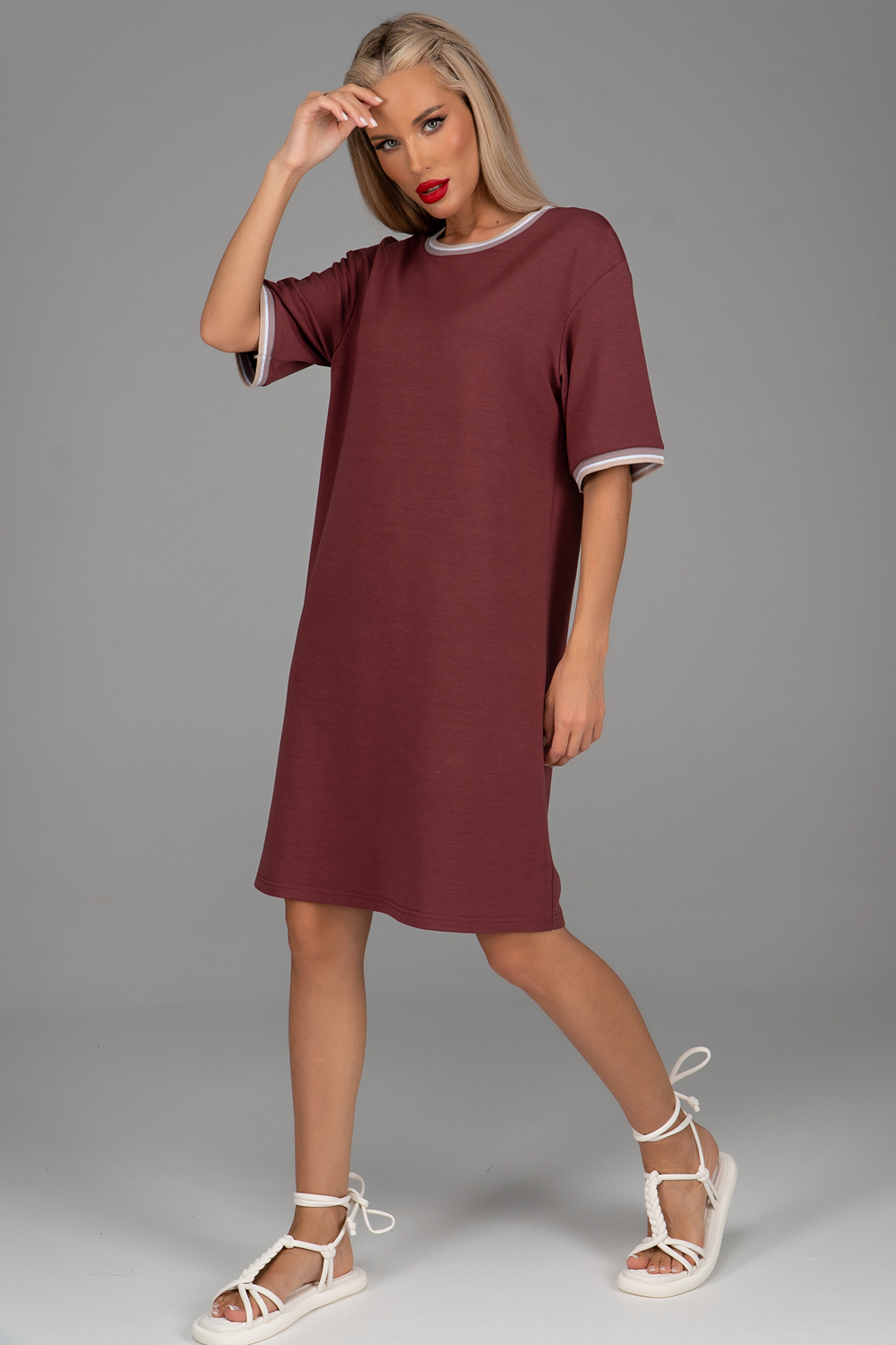 Платье Брэнда (тёмно-бордовый)