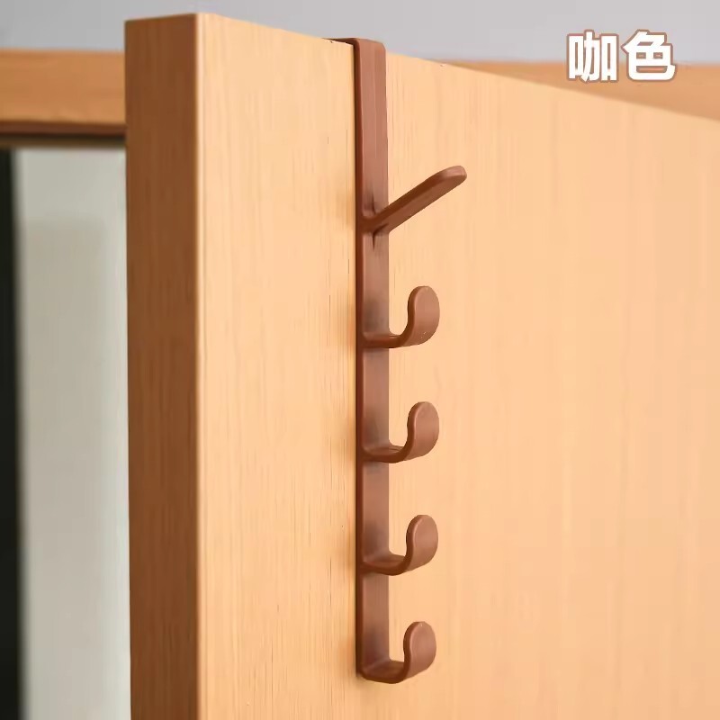 Вешалка на дверь коричневая, 1 шт