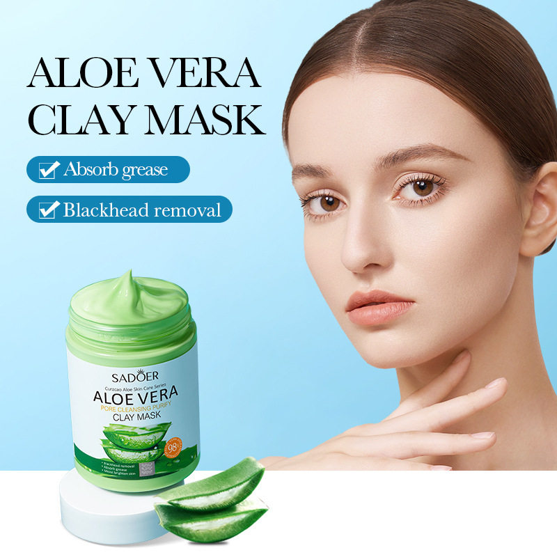 Глиняная маска с алоэ вера для очистки пор SADOER Aloe Vera Clay Mask, 100гр