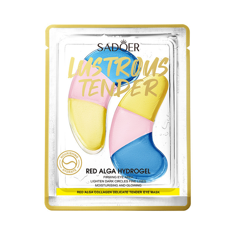 Гидрогелевые патчи для век с экстрактом красны водорослей для деликатного ухода SADOER Lustrous Tender Red ALGA Collagen Delicate Tander Eye Mask, 7.5 гр