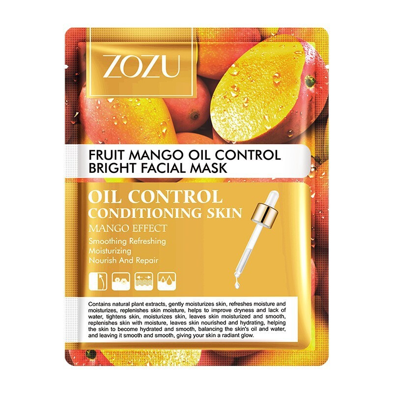 Тканевая увлажняющая маска для лица с экстрактом манго ZOZU Fruit mango moisturize bright facial mask, 25 гр