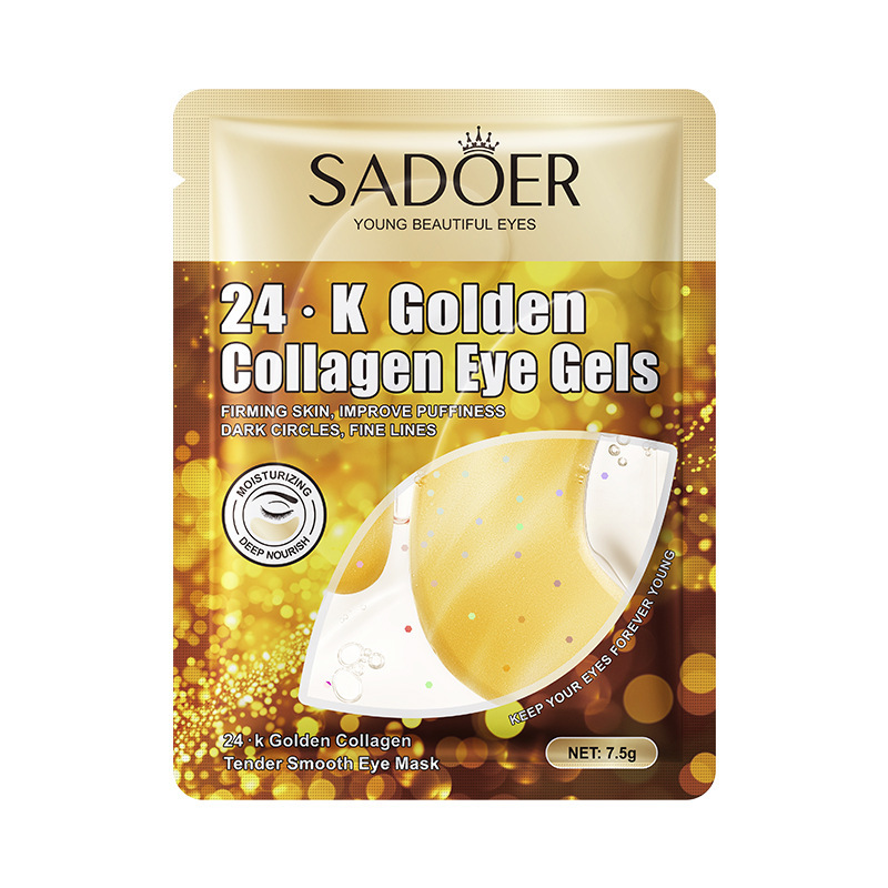 Гидрогелевые патчи для век с коллагеном и 24К золотом SADOER 24К Golden Collagen Eye Gels, 7.5 гр