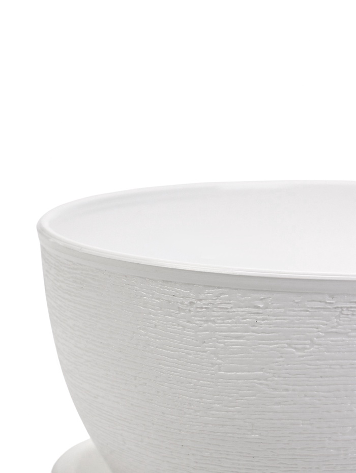 Горшок для цветов «Фиалочка», 500 мл, d=12.5 см, h=7 см, пластиковый, белый