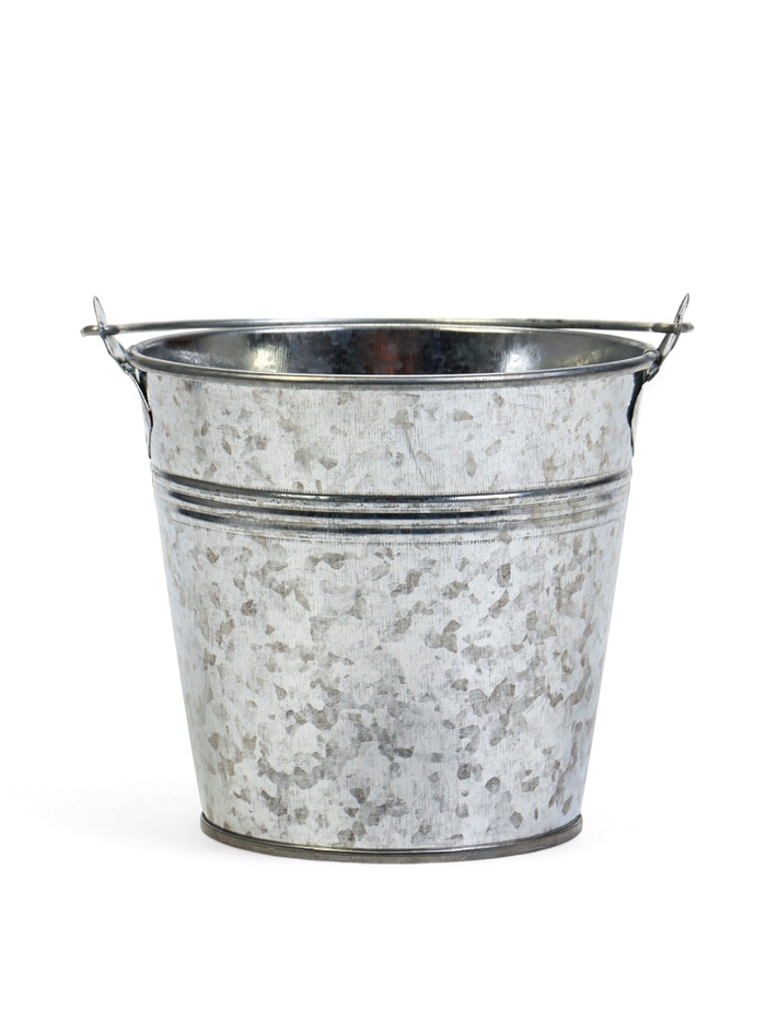 Декоративное кашпо для цветов «Ведёрко альма», 600 мл, d=11 см, h=10 см, металлическое