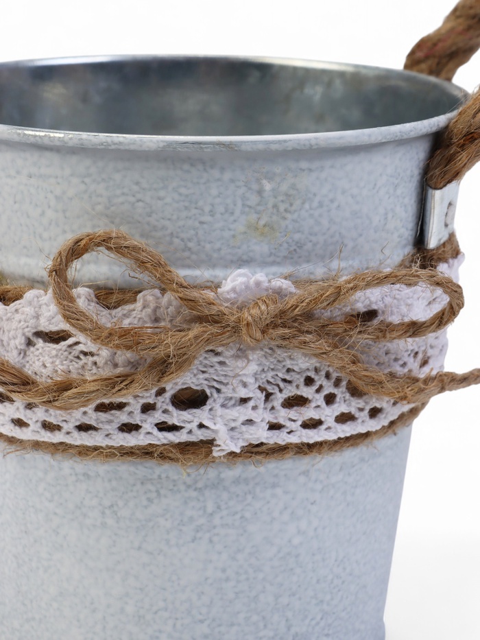 Кашпо «Ведёрко Линдберг», 10×10×11 см, серое