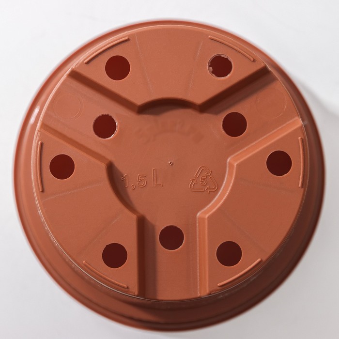 Горшок цветочный «Классик С», 1.5 л, d=15, цвет терракот