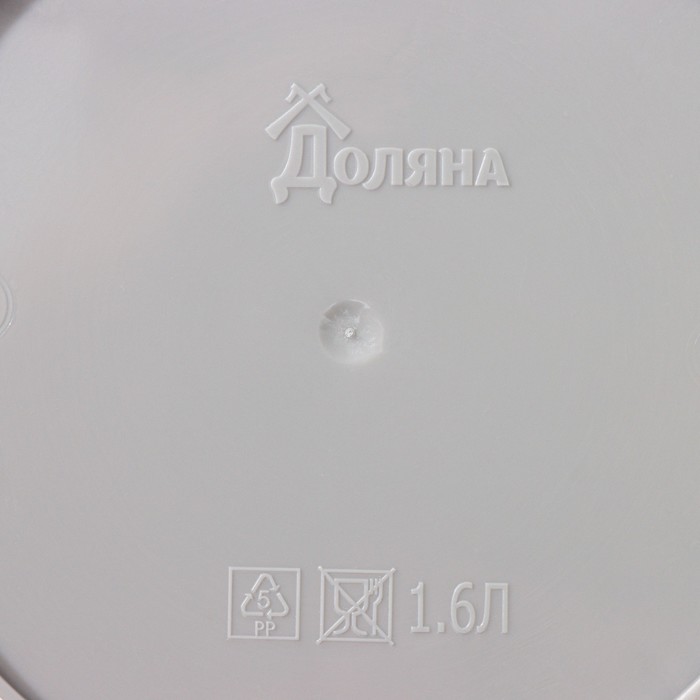 Горшок для цветов с поддоном Доляна «Кракле», 1.6 л, d=14 см, h=15.5 см, пластиковый, серый