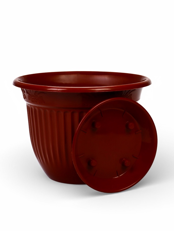 Кашпо для цветов «Венеция», 3 л, с подвесом, коричневое