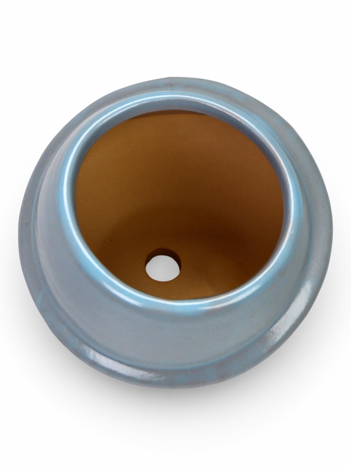 Декоративный горшок для цветов «Сатурн», 6×8.8×8.5 см, керамический, голубой, Greengo