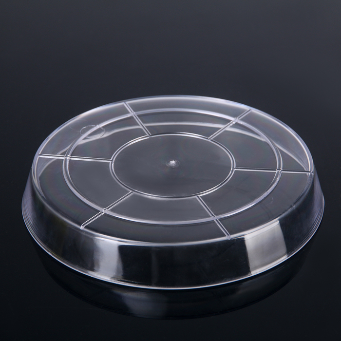 Поддон для цветочных горшков Plast-Avenue, d=15 см, пластиковый, прозрачный