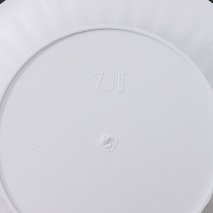 Горшок для цветов с поддоном СибПолимер «Ангара», 7 л, пластик, белый