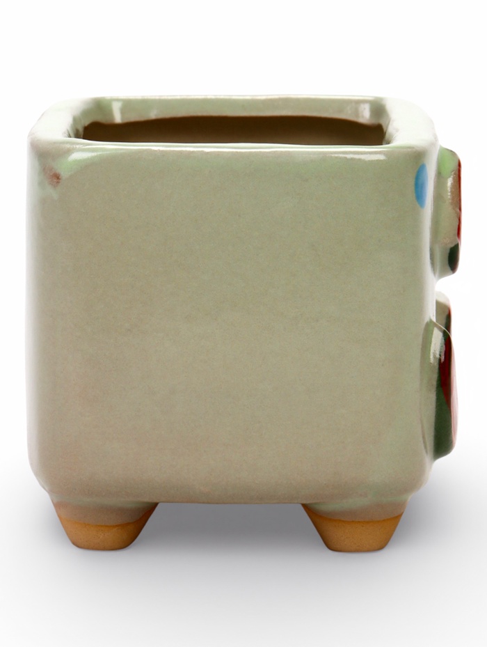 Декоративный горшок для цветов «Арбуз», 10.5×7.5×8 см, керамический, Greengo