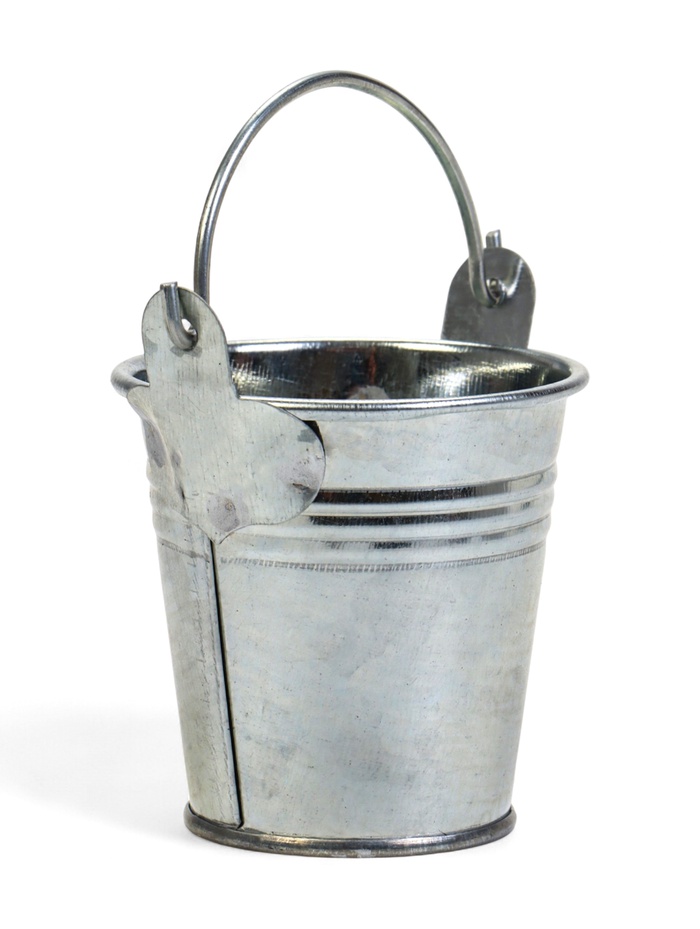 Декоративно кашпо для цветов «Ведёрко альма», 100 мл, d=5.3 см, h=5.6 см, металлическое