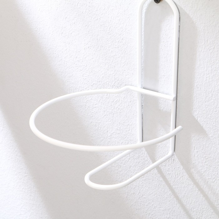 Подвес для кашпо «Одиночка», d=16 см, настенный, белый