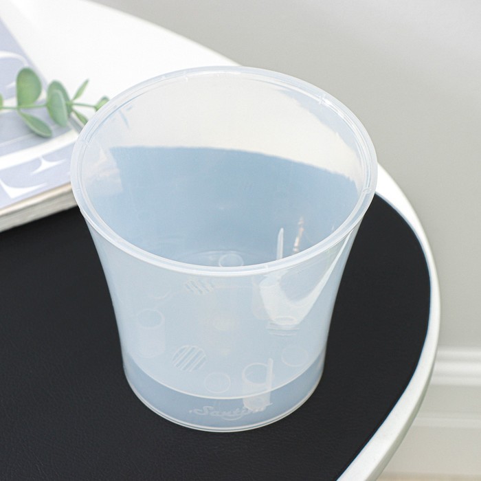 Кашпо для цветов со вставкой Santino «Арте», 1.2 л, пластик, прозрачное