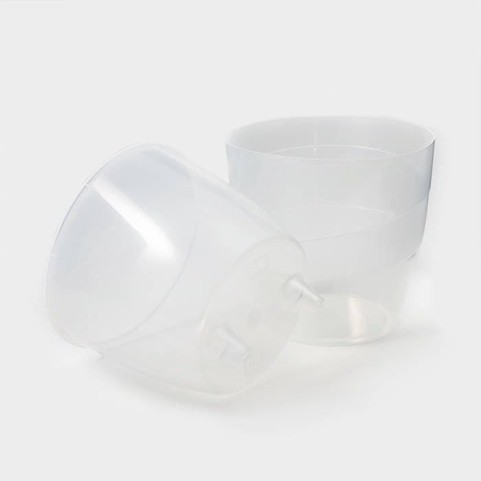 Кашпо для цветов со вставкой «Грация», 2.8 л, прозрачное