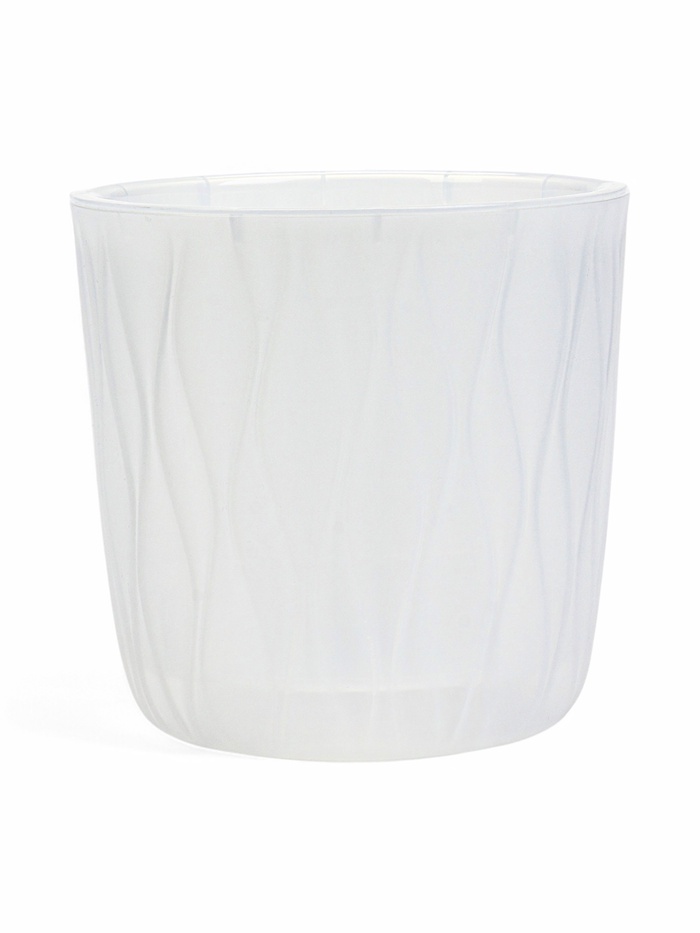 Кашпо для цветов Desert, 2.3 л, d=15.7 см, h=15.2 см, пластиковое, со вставкой, прозрачное