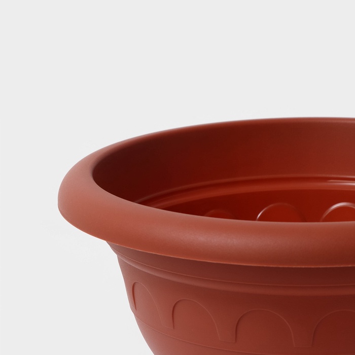 Вазон для цветов «Колывань», 5.3 л, d=30 см, h=24 см, терракотовый