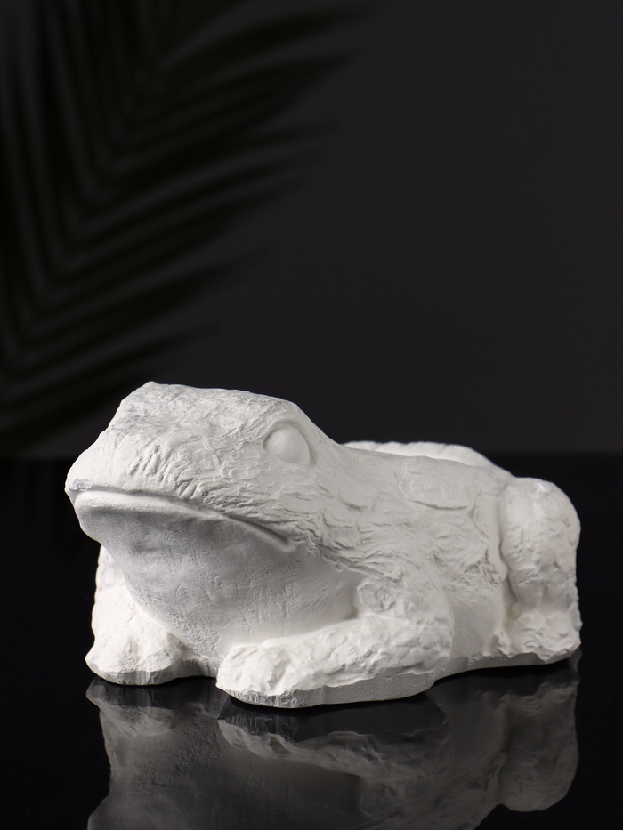 Декоративное кашпо для цветов «Лягушка», гипс, 14×12×9 см