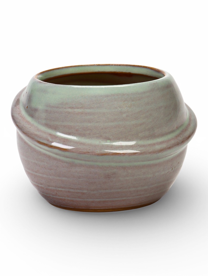 Декоративный горшок для цветов «Сатурн», 6×6×6 см, керамический, серый, Greengo