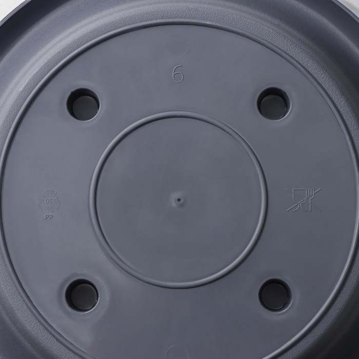 Горшок для цветов с поддоном Aphrodite, 7.8 л, d=29 см, h=22.5 см, серый