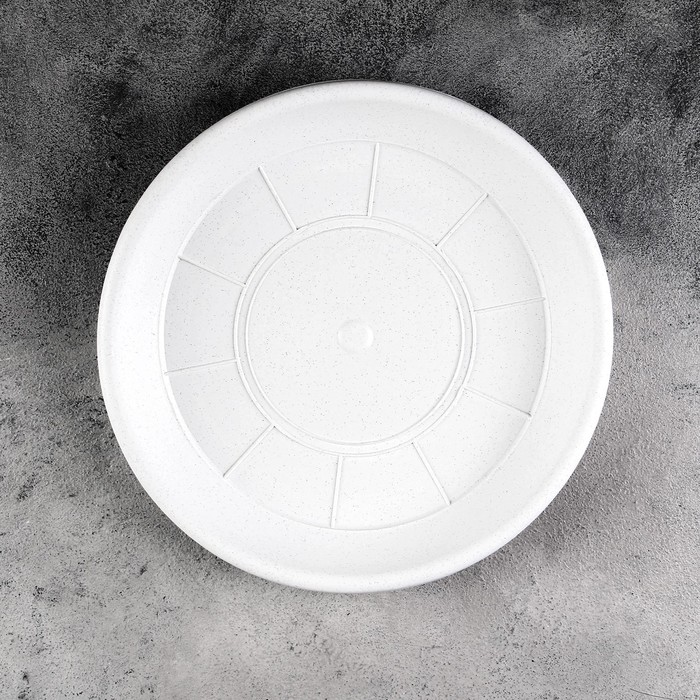 Поддон для горшка, d=25 см, пластик, цвет мрамор