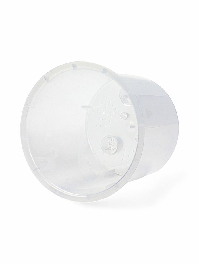 Кашпо для цветов Genius, 2.5 л, d=15.7 см, h=15.6 см, пластиковое, со вставкой, прозрачное