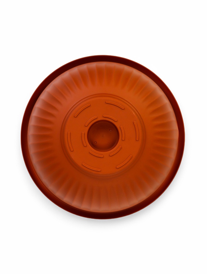 Кашпо - миска для цветов IDEA «Ливия», 12 л, d=39 см, h=19 см, пластиковое, коричневое