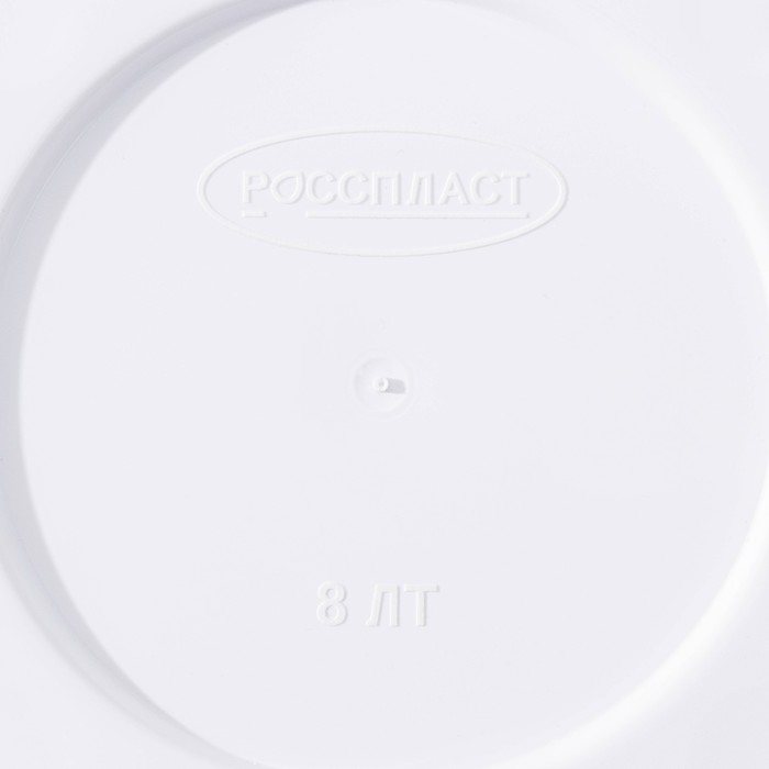 Горшок для цветов с поддоном «Камешки», 8 л, пластиковый, белый