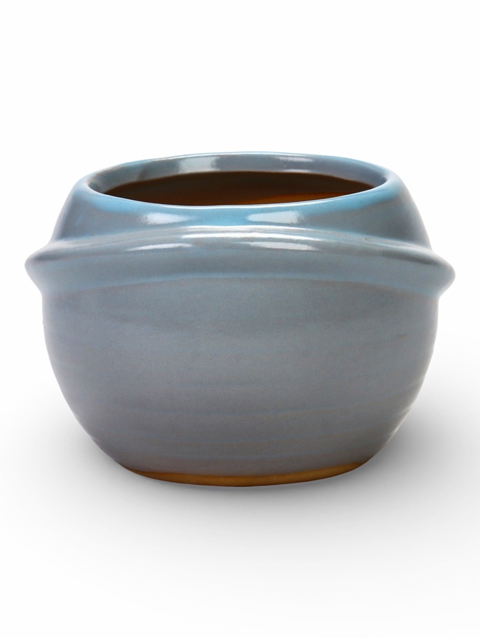 Декоративный горшок для цветов «Сатурн», 6×8.8×8.5 см, керамический, голубой, Greengo