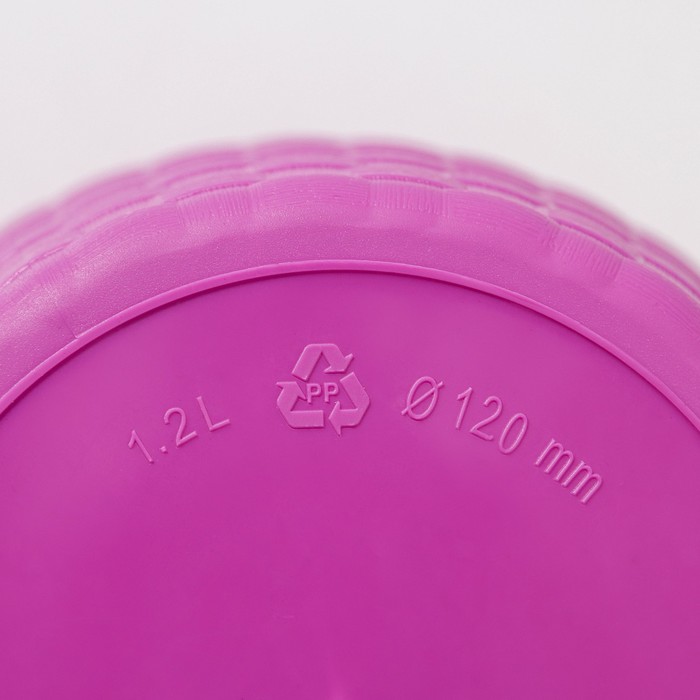 Горшок для цветов с поддоном «Ротанг», 1.2 л, d=13 см, h=12 см, пластиковый, сиреневый